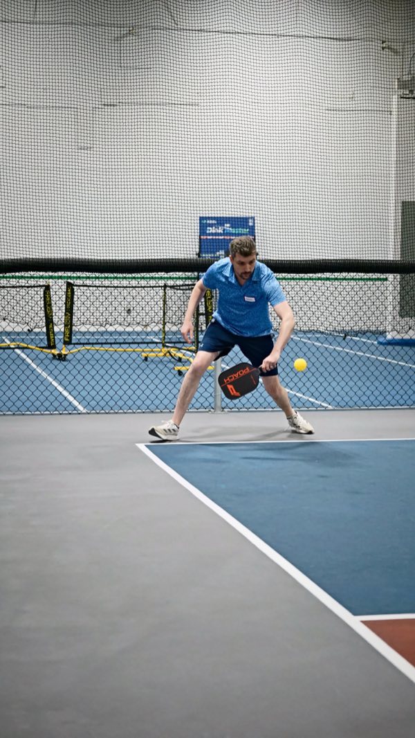 Watching the ball all the way onto the paddle.